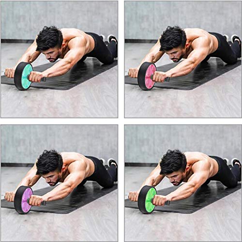 JGRH Adelgazante multifunción de Ruedas, Duradero AB Roller Gimnasio, Casa Abdominal Roller, Crossfit, la Aptitud, la Aptitud de Herramientas, diseño Compacto,B