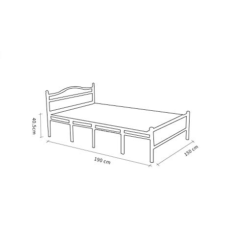 JIA Xing Cama Plegable Doble Cama Plegable Simple Cama Individual Casa Doble Cama de Madera Maciza Alquiler de Cama Cama de Hierro Forjado Cama Simple Portátil Cama Plegable