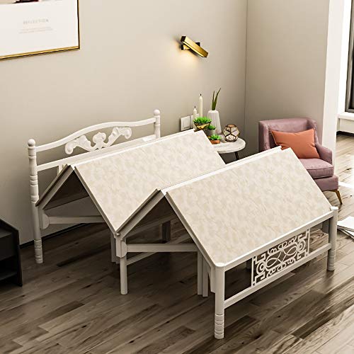 JIA Xing Cama Plegable Doble Cama Plegable Simple Cama Individual Casa Doble Cama de Madera Maciza Alquiler de Cama Cama de Hierro Forjado Cama Simple Portátil Cama Plegable