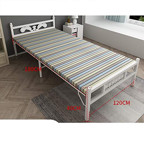 Jia Xing Sábanas plegables Personas Colchón Cama plegable Cama individual Alquiler de casa Casa Oficina Almuerzo Almuerzo Pausa Pausa Inicio Adulto Simple Cama de madera portátil Cama de hierro cama p