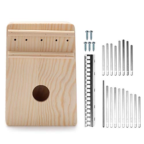 JIANG Pulgar Piano El Simple Montaje Kalimba Trabajo Hecho a Mano DIY Kit de Madera Dedo Pulgar Piano Transparentes Coloridos Kalimba Instrumento de música de los nuevos niños de Regalo