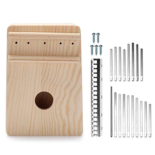 JIANG Pulgar Piano El Simple Montaje Kalimba Trabajo Hecho a Mano DIY Kit de Madera Dedo Pulgar Piano Transparentes Coloridos Kalimba Instrumento de música de los nuevos niños de Regalo