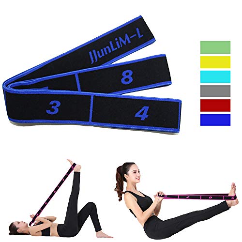 JJunLiM Bandas de bucles de Ejercicio Bandas de Entrenamiento de Danza Latina 15-20 kg Pilates Yoga Bandas de Resistencia al Estiramiento Bandas de Gimnasia elásticas para Ejercicios(90cm Blue)