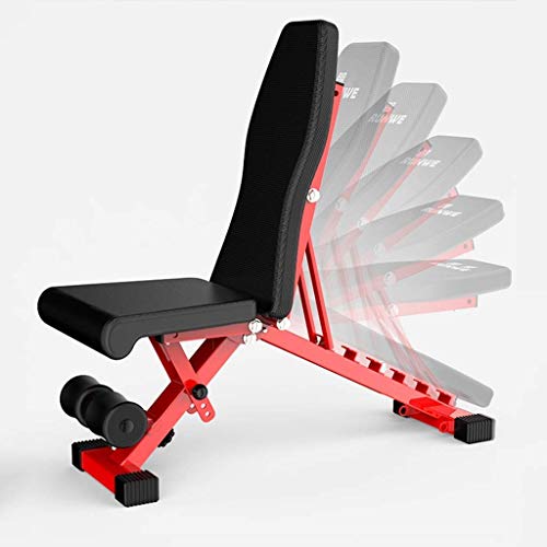 JLDN Multifunción Banco de Pesas Ajustable, Banco Musculacion Plegable Banco Abdominales Inclinado Press Banca Levantamiento de Pesas y Entrenamiento de la Fuerza para Home Gym,Black