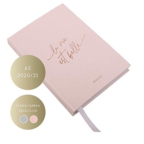 JO & JUDY - Agenda semanal con tapa blanda y relieve dorado Pink