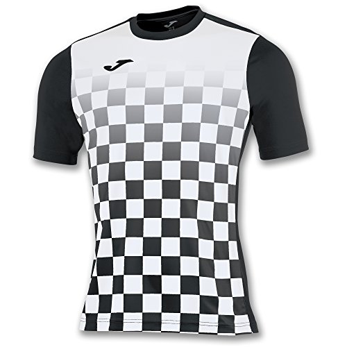 Joma Flag M/C Camiseta Equipamiento, Hombre, Negro/Blanco