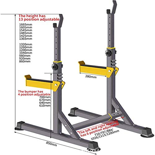 jooe Fitness Ajustable Rack En Cuclillas Barbell Rack Press De Banca Equipo De Entrenamiento Adecuado para Hacer Ejercicio En Casa