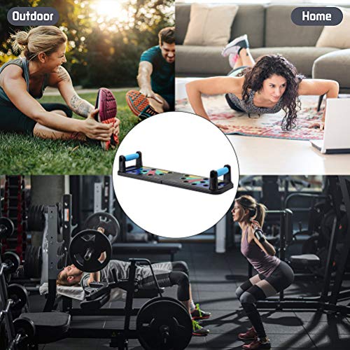 Jourbon 9 en 1 Plegable Push Up Rack Board con empuñadura para Entrenamiento Muscular, Forma efectiva, Sistema Plegable Push-Up, Multifuncional Push Up System Gym Grizzly Brett liegestuetz