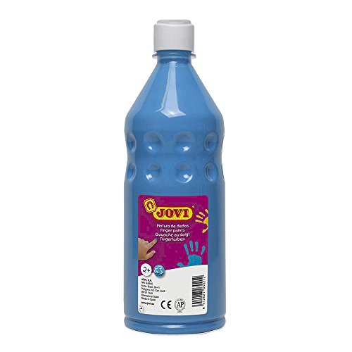 Jovi Botella de Pintura Dedos, 750 ml, Color Azul (56221)