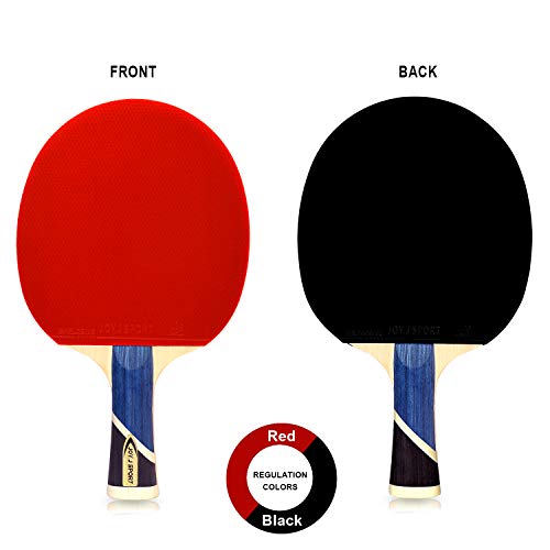 Joy.J Sport - Raqueta de ping-pong profesional con funda, pala TT con goma aprobada por la ITTF, perfecto para intermedios y avanzados, ., Intermedio-Avanzado