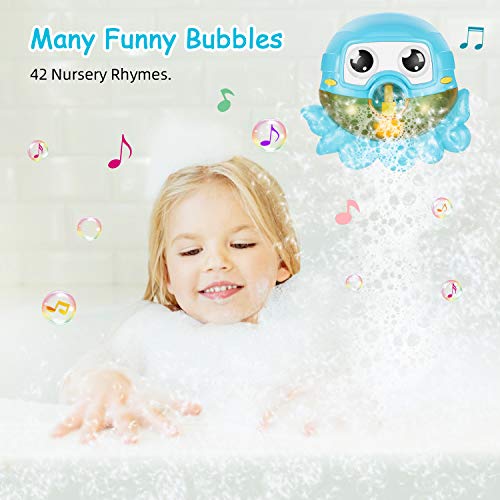 joylink Máquina de Burbujas de Baño, Ducha de Niños Baño de Burbujas Juguetes bebé Maquina de Burbujas 42 Música para Ducha de Niños Baño de Burbujas Ideales Burbuja de Baño Juguetes para Niños