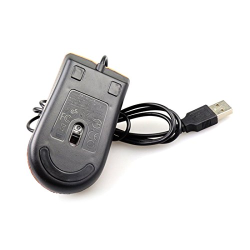 joyliveCY Rugoso Lenovo M20 ratón para Juegos USB con Cable Lovely Cute óptico ratón para Ordenador Negro
