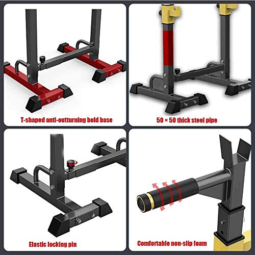 JRFWD Rack con Mancuernas para Sentadillas Multifuncional Barbell Levantamiento de Pesas Cama Plegable el hogar crujidos Banco