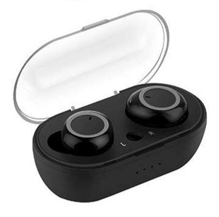 JSG Auriculares Inalámbricos Bluetooth 5.0 TD-2 2020 Sonido Envolvente, A Prueba de Agua, Caja de Carga, Ideal para Musica, Peliculas, Deporte, Llamadas y Mucho Mas. Color (Negro)