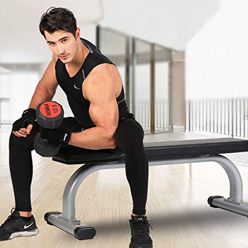 Jszzz Mancuerna Flat Bench Bench Press de banca con Mancuernas Banco doméstico aparatos de Ejercicios Abdominales Gimnasio Plana heces comerciales más Grandes Que soportan Peso