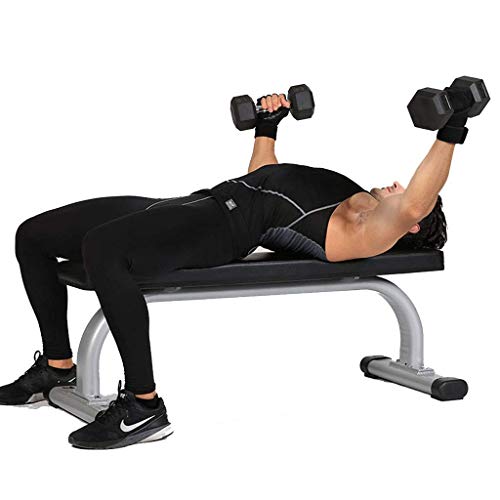 Jszzz Mancuerna Flat Bench Bench Press de banca con Mancuernas Banco doméstico aparatos de Ejercicios Abdominales Gimnasio Plana heces comerciales más Grandes Que soportan Peso