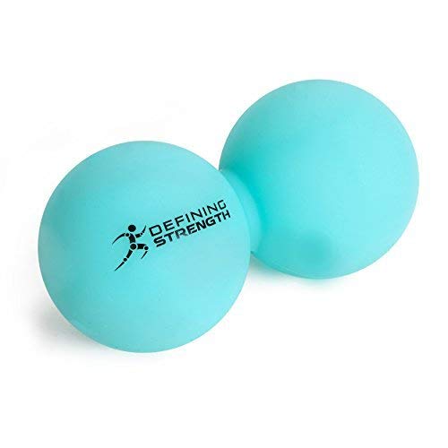 Juego de 3 Pelotas de Masaje con Pelota de Pinchos, Pelota de Lacrosse y Rodillo de Dos Bolas para los músculosIdeal para Puntos de activación miofasciales, acupresión, Fascitis Plantar, reflexología