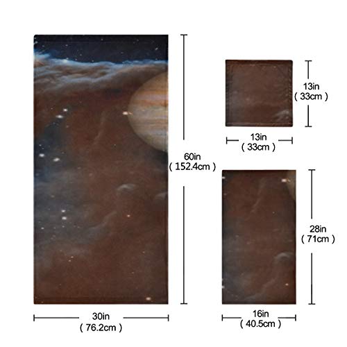 Juego de toallas de 3 piezas, Planet Jupiter Conjuntos de baño de toallas de colores coloridos de Starry Universe Elements, 1 toalla de baño, 1 toallita, toalla de 1 mano, multifunción suave para coc
