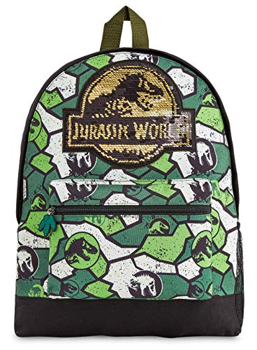 Jurassic World Mochilas Escolares, Material Escolar de Jurassic Park, Mochila Infantil Indominus Rex con Diseño de Camuflaje, Regalos Originales para Niños Niñas Adolescentes