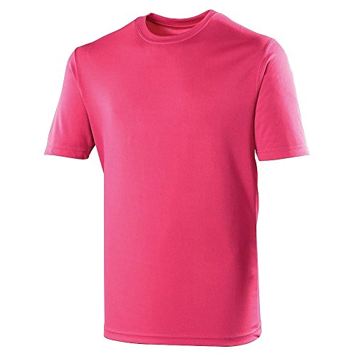 Just Cool - Camiseta lisa para hombre, Primavera-Verano, envolvente, Liso, Manga Corta, Hombre, color negro azabache, tamaño XXXXXL