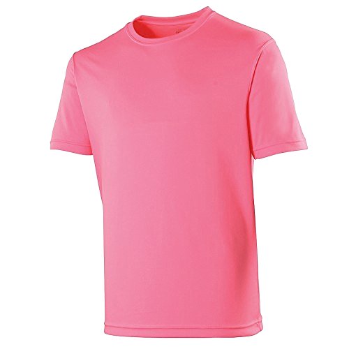 Just Cool - Camiseta lisa para hombre, Primavera-Verano, envolvente, Liso, Manga Corta, Hombre, color negro azabache, tamaño XXXXXL