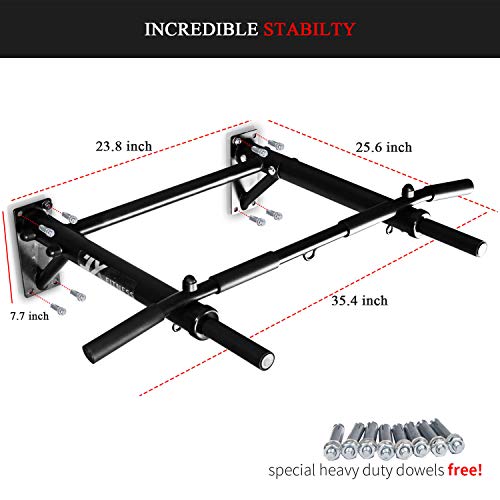 JX FITNESS Barras de Dominadas Pared, Wall Pull Up Bar Barra de Tracción, Boxeo TRX Entrenamiento y Resistencia Training, Multifuncional Workout Bar