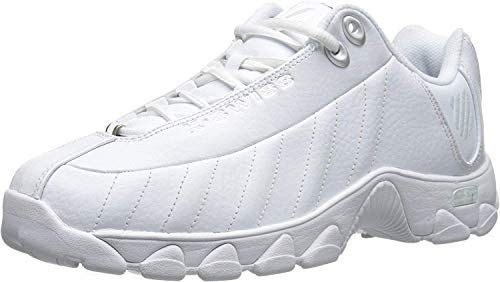 K-Swiss hombre St329 CMF Zapatillas - 0866-129-XW, 12 2E US, Blanco/Plateado