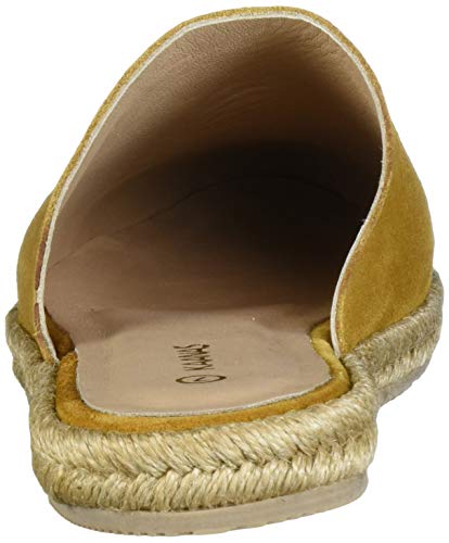 KAANAS Women's Marbella Espadrille Mule Slide Flat Shoe, Marigold, 8 Regular US