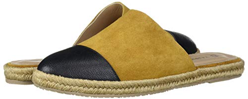 KAANAS Women's Marbella Espadrille Mule Slide Flat Shoe, Marigold, 8 Regular US