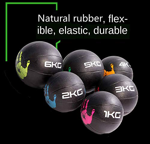 KACC Power Guidance - Slam Ball Balón Medicinal Antideslizante, Balón Medicinal de Goma Pro, Ideal para los Ejercicios de Functional Fitness - Pesos DE 1, 2, 3, 4, 5, 6 kg