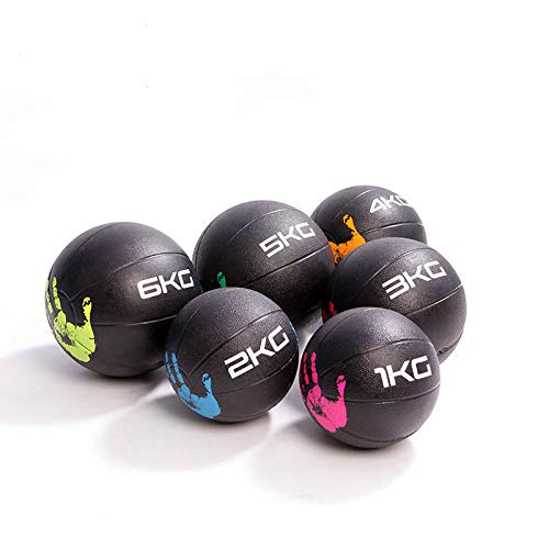 KACC Power Guidance - Slam Ball Balón Medicinal Antideslizante, Balón Medicinal de Goma Pro, Ideal para los Ejercicios de Functional Fitness - Pesos DE 1, 2, 3, 4, 5, 6 kg