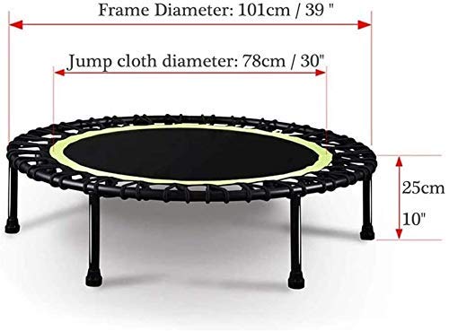 kaige Suge Plegable niños Mini trampolín, la Aptitud for el niño Rebounder, niños y Adultos, con el lechón diámetro 40 Pulgadas, Saltar Mat, Verde WKY