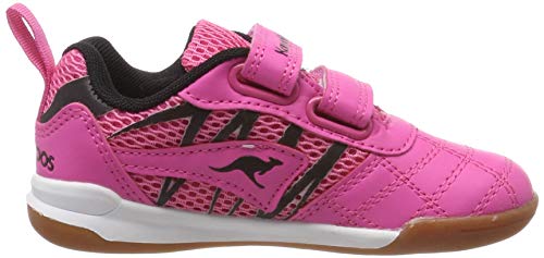 KangaROOS Court Comb V, Zapatillas Unisex Niños, Rojo (Daisy Pink/Jet Black 6122), 32 EU