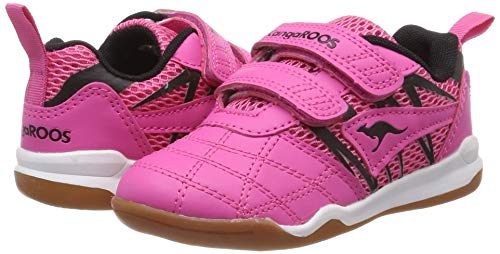 KangaROOS Court Comb V, Zapatillas Unisex Niños, Rojo (Daisy Pink/Jet Black 6122), 32 EU