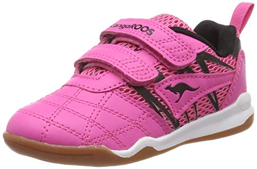 KangaROOS Court Comb V, Zapatillas Unisex Niños, Rojo (Daisy Pink/Jet Black 6122), 32 EU