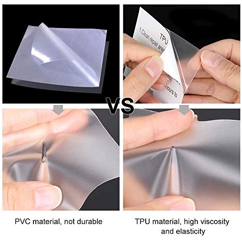 kangji 10 Piezas Cinta de Reparación de Carpa de TPU, Cinta de Carpa Transparente, Parches de Reparación de Carpa, para Carpas de Camping Toldos, Piscinas, Colchones Inflables
