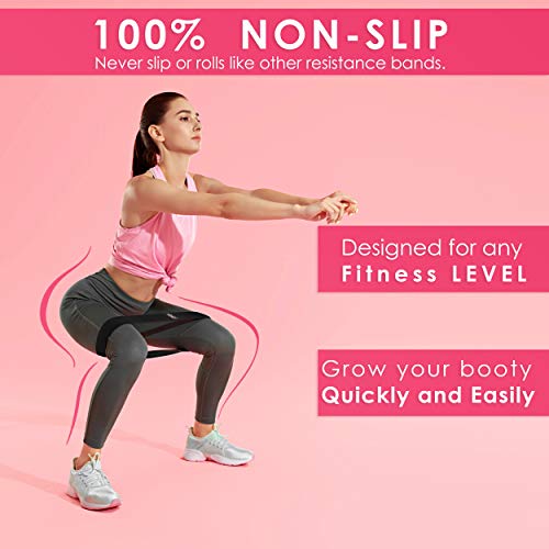 Kanzy Bandas Elasticas Musculacion, Bandas de Resistencia Fitness de Tela 3 Niveles Cintas Elasticas Musculacion Mujeres y Hombres para Gluteos, Cadera, Piernas, Yoga, Pilates, Fitness