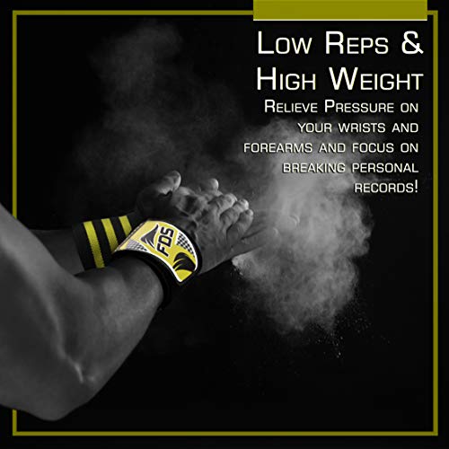 KANZY Muñequeras Gym Deportivas para Levantamiento De Pesas Wrist Wraps par, 18 Pulgadas para Hombre Y Mujer Ideal muñequera Crossfit para Hacer Ejercicio, Calistenia, Musculacion, Halterofilia