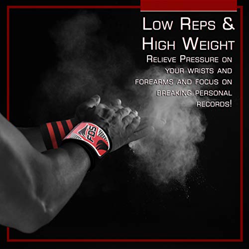 KANZY Muñequeras Gym Deportivas para Levantamiento De Pesas Wrist Wraps par, 18 Pulgadas para Hombre Y Mujer Ideal muñequera Crossfit para Hacer Ejercicio, Calistenia, Musculacion, Halterofilia