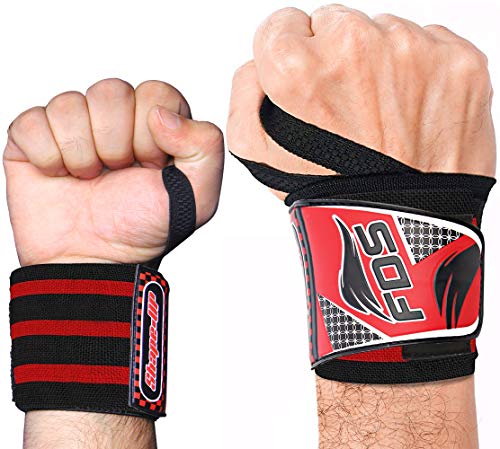 KANZY Muñequeras Gym Deportivas para Levantamiento De Pesas Wrist Wraps par, 18 Pulgadas para Hombre Y Mujer Ideal muñequera Crossfit para Hacer Ejercicio, Calistenia, Musculacion, Halterofilia