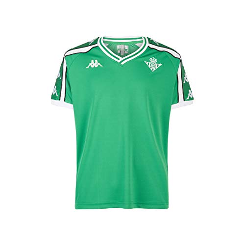 Kappa 222 Banda 10 Aniet Retro Betis Camiseta, Hombre, Verde/Blanco, S