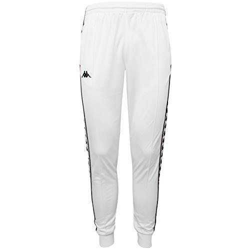 Kappa Banda Rastoria Slim Fit Track Pants | White/Black Large