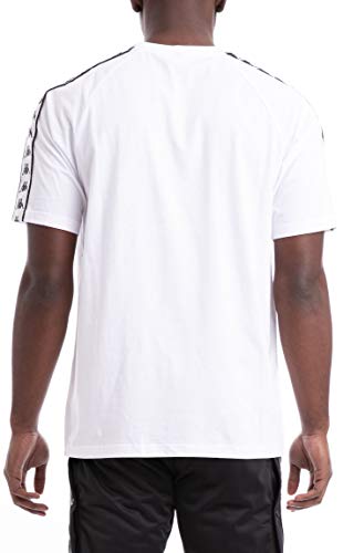 Kappa Hombre Camiseta 222 Banda Coen, Blanco, Medium