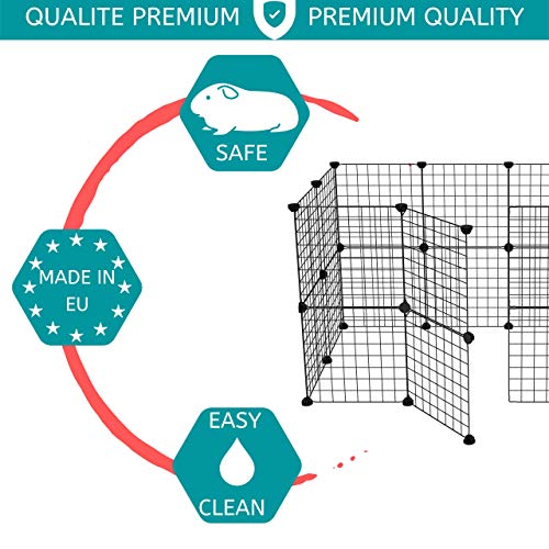Kavee Jaula CyC Jaula C&C para Conejillo de Indias Jaula para erizos Jaula de Conejos Caja de Tortugas 4x2