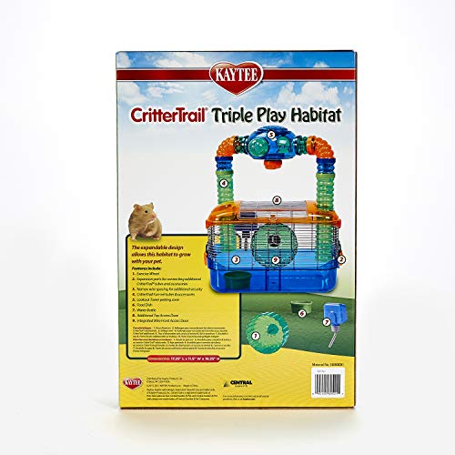 Kaytee Trail de Critters Triple Play 3 en uno hábitat para hámsters