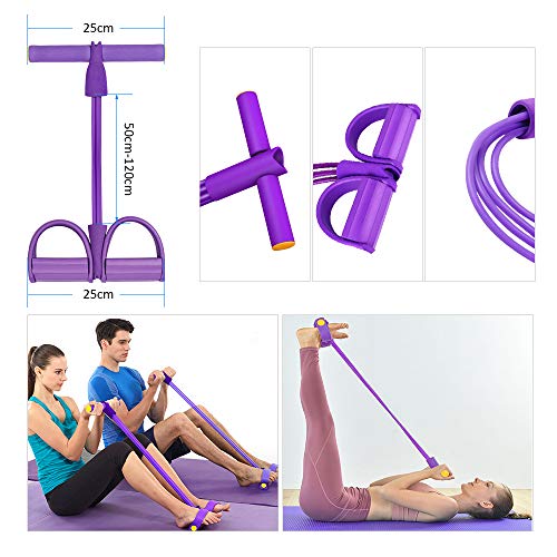 KEAFOLS Juego de colchonetas, colchoneta de Yoga con Correa para el Hombro para Transporte y Almacenamiento, Equipo de Ejercicios con Bola de Tubo de Pilates, Cuerda para Saltar, Tirador de Tobillo.