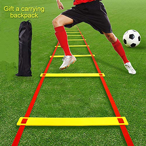 KEBY - Escalera de Movimiento para Baloncesto, fútbol, Entrenamiento de Velocidad, Escalera de Entrenamiento, Juego de fútbol