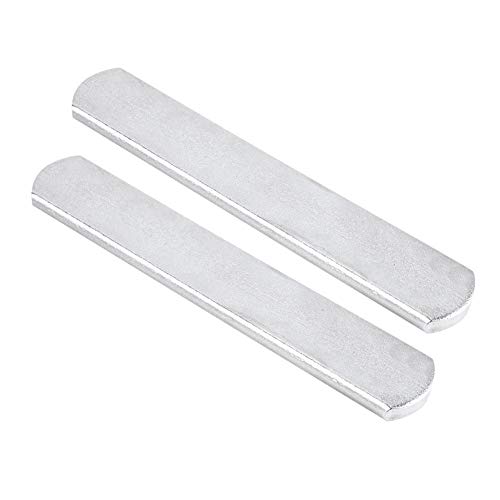 Keen so - Barra de acero, 2 placas de acero chapadas para chaleco de peso ajustado y protector Tibias para las piernas, tamaño 15 cm, 25.00 x 2.50 x 0.80centimeters