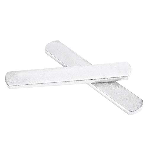 Keen so - Barra de acero, 2 placas de acero chapadas para chaleco de peso ajustado y protector Tibias para las piernas, tamaño 15 cm, 25.00 x 2.50 x 0.80centimeters