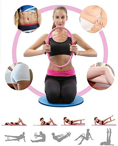 KEKEYANG fitness Inicio portátil Yoga Pilates círculo mágico anillo Wrap adelgaza Cuerpo de Entrenamiento for trabajo pesado de construcción Material de yoga de la aptitud de la herramienta Violeta Ar